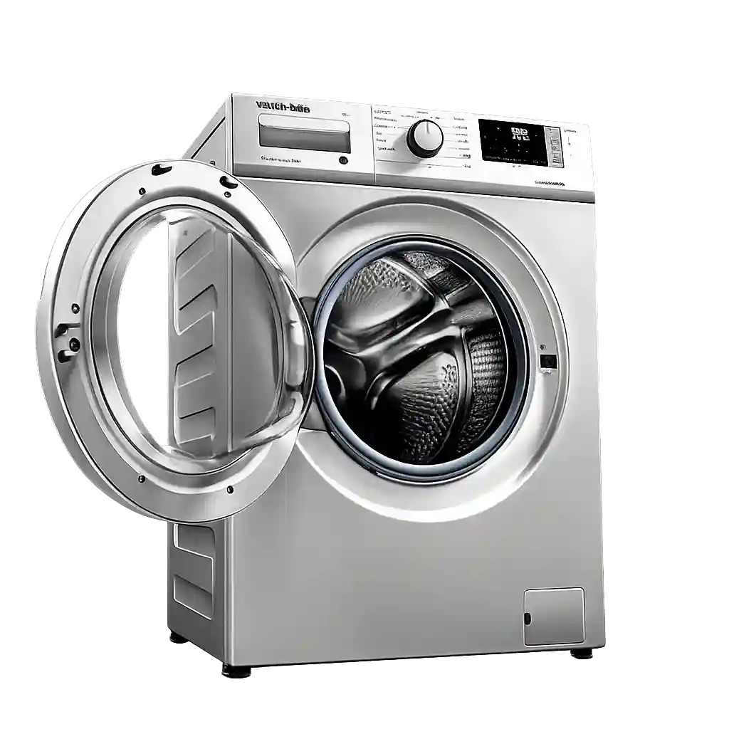 Front-load washing machine with open drum for washing machine repair in Al Jisr.