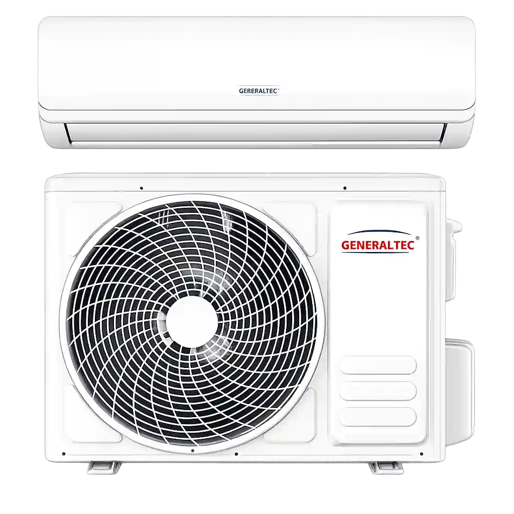 Indoor and outdoor split AC units for air conditioning installation in Saudi Arabia.
